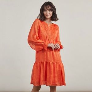 Elizabeth and James Smock Peasant Dress Lava Large